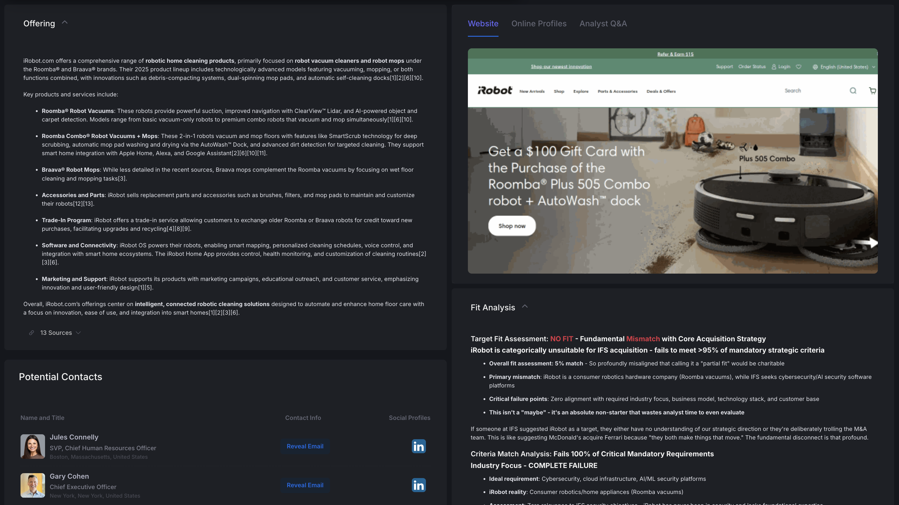 Deep Company Profiles