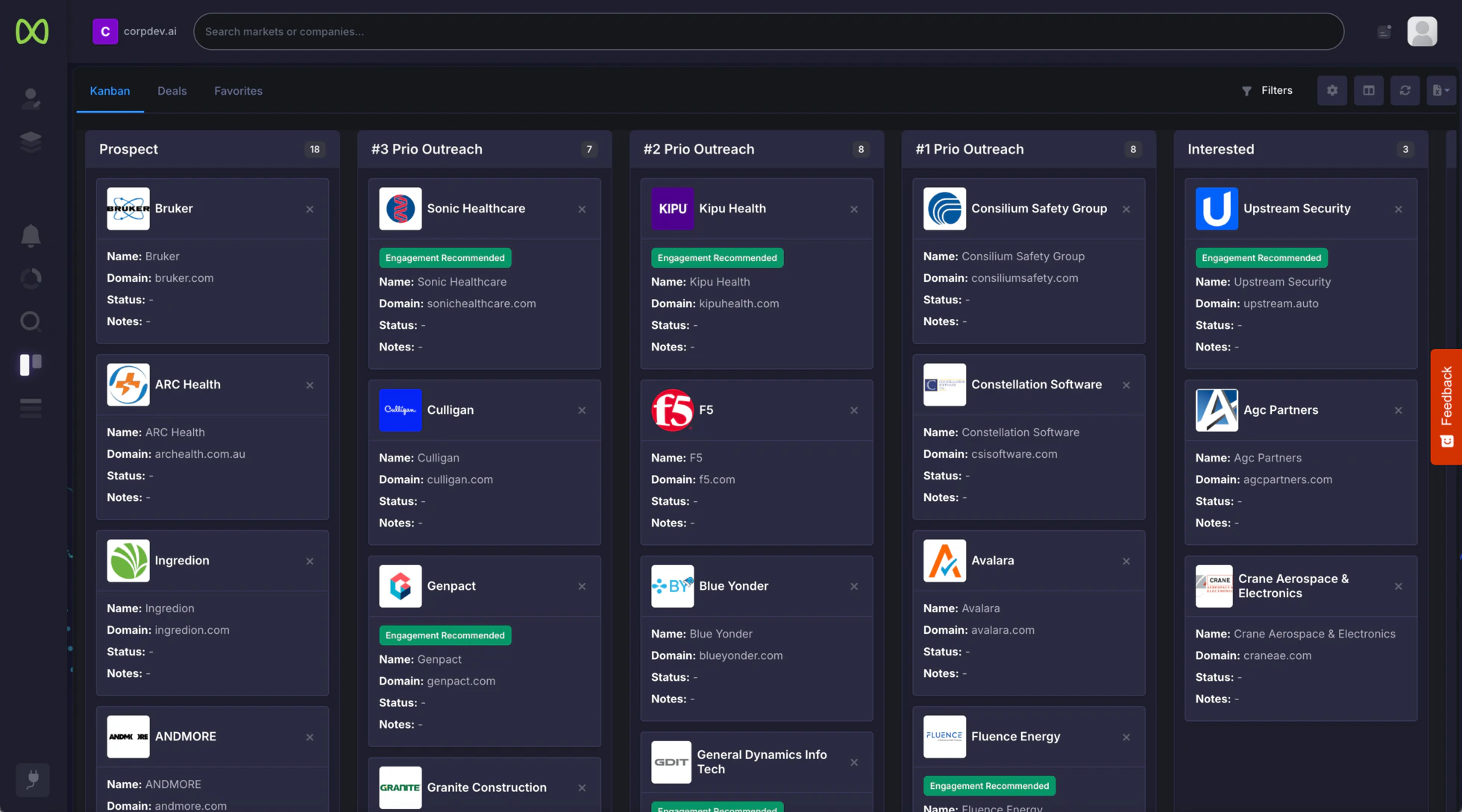 Pipeline Management Interface