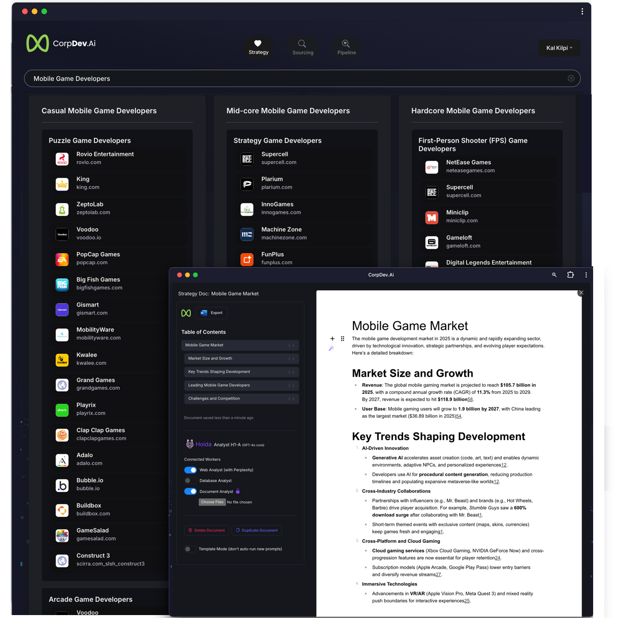 CorpDev.Ai Screenshot
