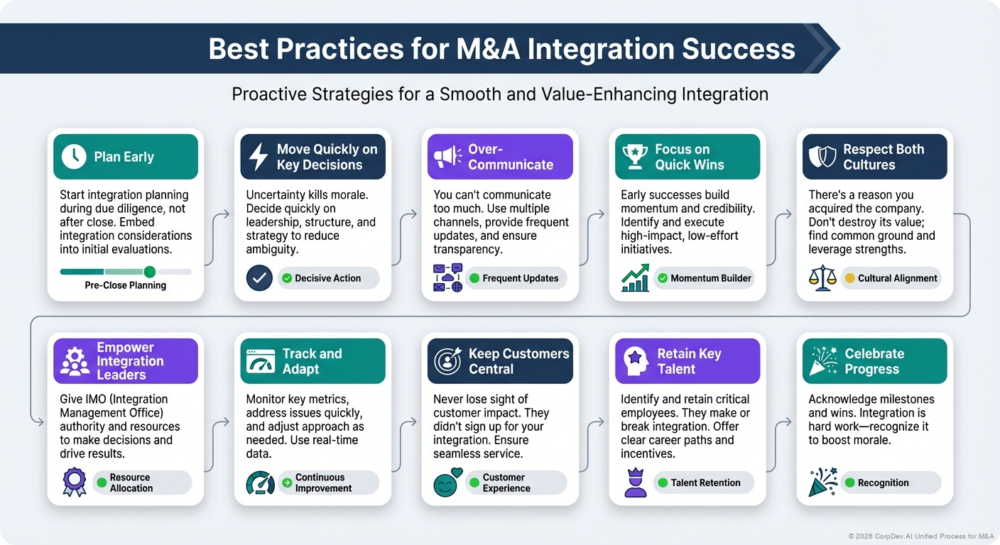 Best Practices for Integration Success - Visual Overview