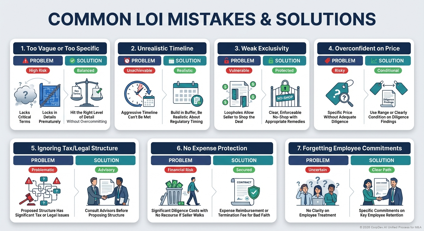Common LOI Mistakes - Visual Overview